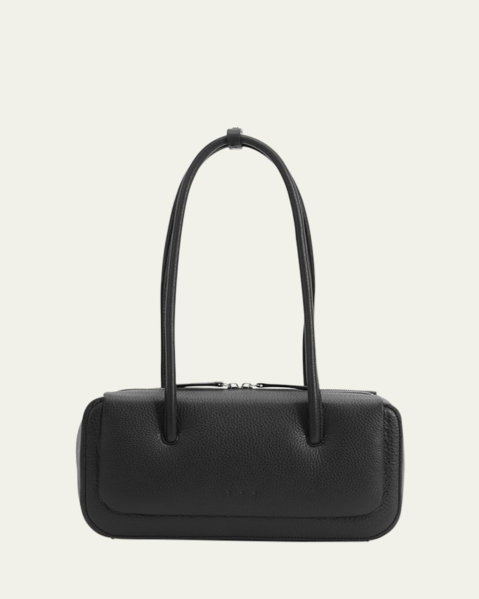 Lagune Calfskin Leather Bowling Shoulder Bag